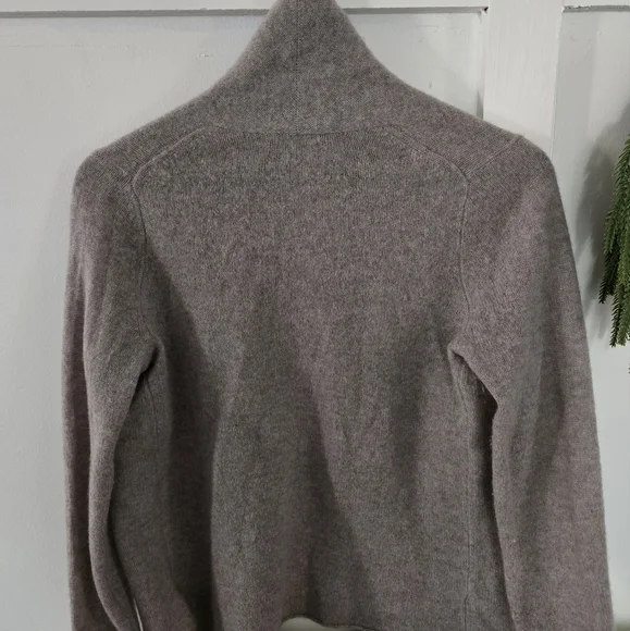 White + Warren Essential Cashmere Mini Trapeze Cardigan Sweater Gray Hea… - Picture 7 of 7